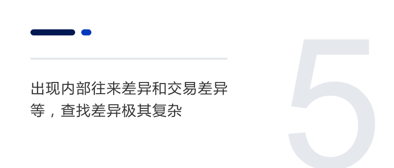 出現內部往來差異和交易差異等，查找差異極其復雜